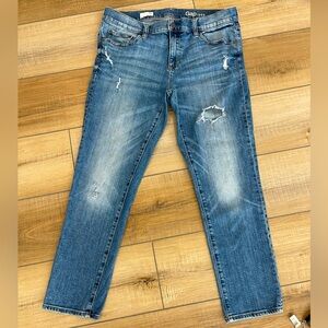 Gap Jeans Distressed Blue Girlfriend Jeans Size 30r